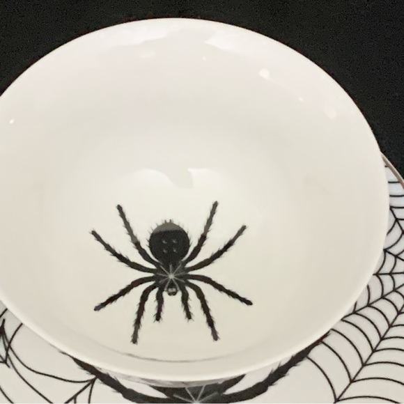 Spooky Spider with Spider Webs Ceramic Halloween Tea Cup and Saucer Set - Picture 6 of 9